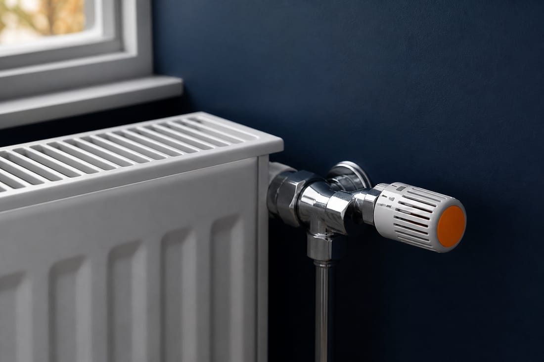 Exemple : radiateur avec vanne thermostatique