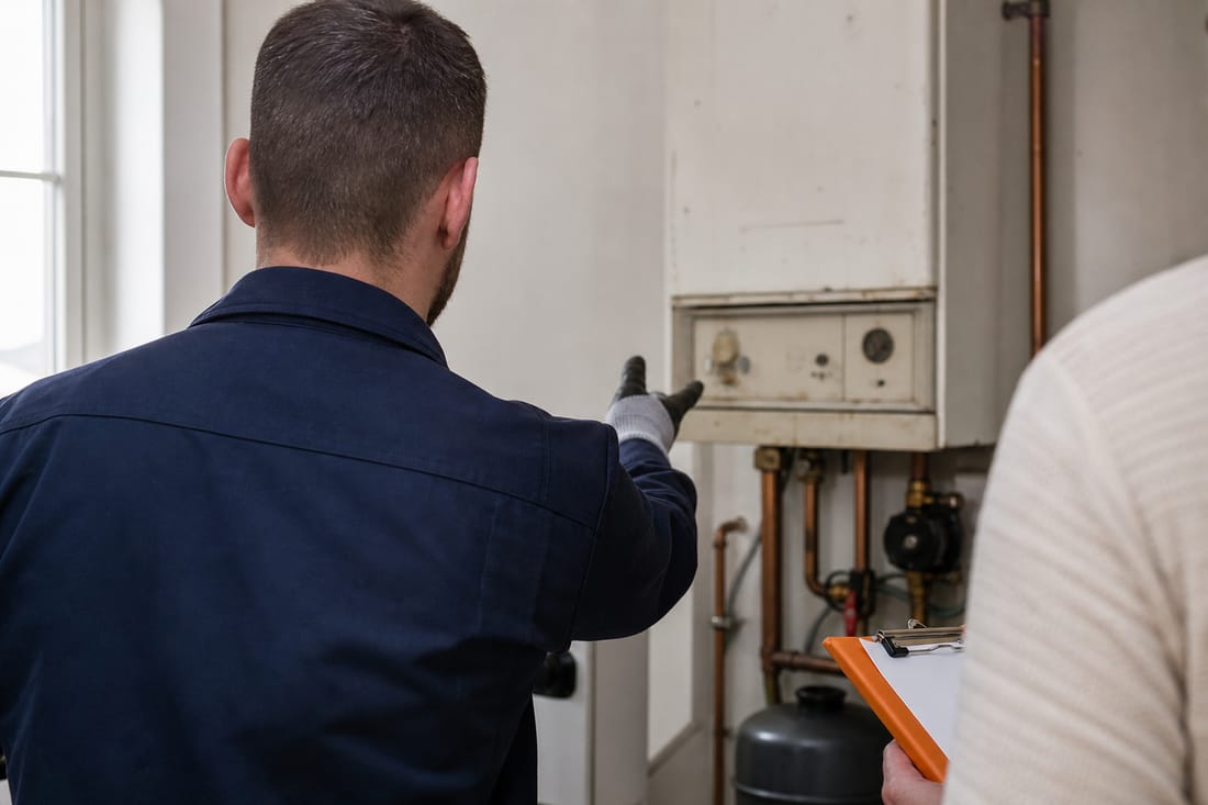 Exemple : inspection d'une chaudière en vue de remplacement